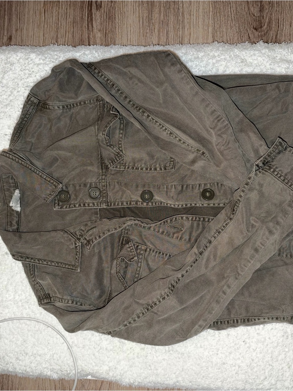 Nicole Miller Olive Brown Denim-Style Women's Jacket